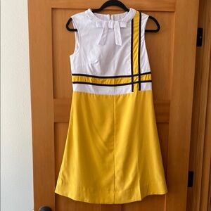 Yellow and White Retro Dress